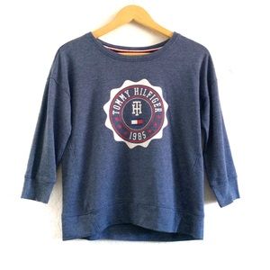 Tommy Hilfiger Crop Sweatshirt Spell Out Logo  M